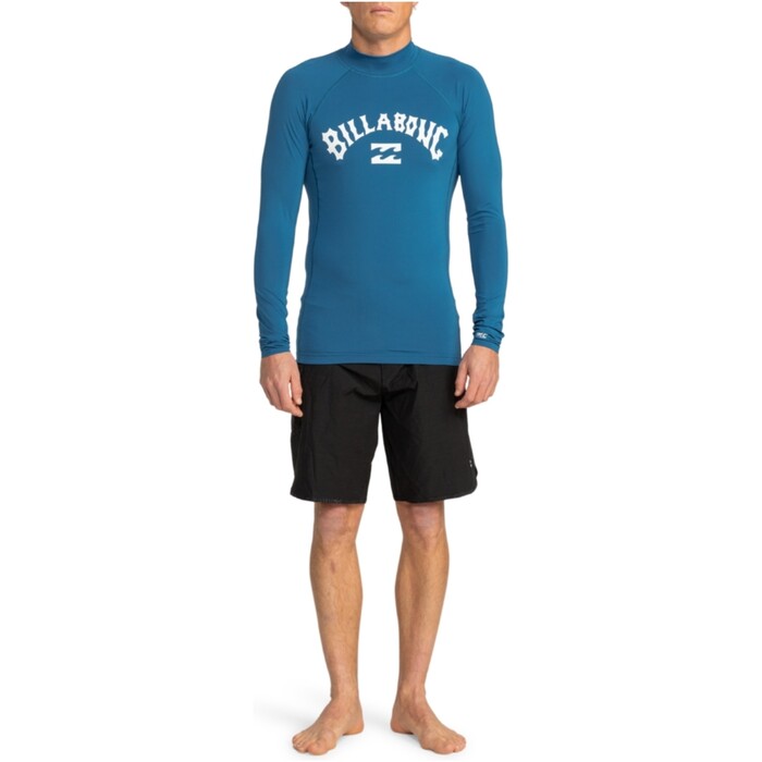 2024 Billabong Hombres Logo Surf Chaleco De Lycra De Manga Larga EBYWR03011 - Dark Blue